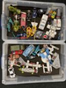DIECAST MODELS & TOYS, various makes (in 2 boxes) Provenance: deceased estate Wirral When boxed, the