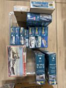 REVELL WAR SHIP MODEL KITS, 13 boxed Provenance: deceased estate Wirral When boxed, the contents are
