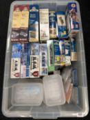 BUILDING & BATTLEFIELD ACCESSORY MODEL KITS, with loose unbranded aircraft miniature kits, 17