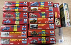 ESCI MILITARY VEHICLE MODEL KITS, 16 boxed Provenance: deceased estate Wirral When boxed, the