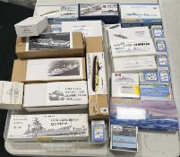 BLUE SERIES WWII GERMAN AIRCRAFT CARRIER GRAF ZEPPELIN, and other battleship model kits, various