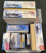 WARSHIP MODEL KITS, various makes, 9 boxed Provenance: deceased estate Wirral When boxed, the