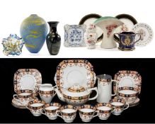 ASSORTED CERAMICS & DECORATIVE GLASSWARE, 20th century and later, including Meissen blue onion