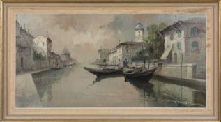 MAUD MARASPIN (1867-1939) oil on canvas - 'On the Grand Canal, Venice', signed, 50 x 101cms; and D.