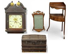 FURNITURE PARCEL comprising 19th century mahogany corner washstand with raised back, drawer to