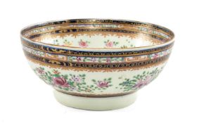 SAMSON BOWL, late 19th century, Chinese floral pattern, 22cms (diam.) Provenance: private collection