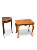 ARTHUR BRETT WALNUT OCCASIONAL TABLE, rectangular top, feather banded and cross banded, moulded rim,