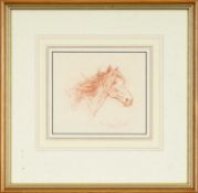 GRAHAM ROBERTS (British, 20th century) two colour prints - studies of horses' heads, 17.5 x 23cms