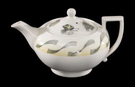 ERIC RAVILIOUS FOR WEDGWOOD, garden teapot and cover, printed marks, 10.5cms (h) Provenance: private