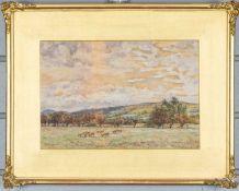 TWO 19TH CENTURY WATERCOLOURS: JAMES STEPHEN GRESLEY (1829-1908), rural scene with cottages and