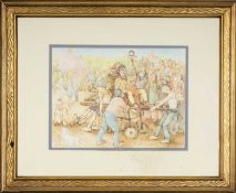 ‡ JOAN DARLINGTON (British, b. 1932) watercolour - The Jester, signed lower right, 29 x 39cms