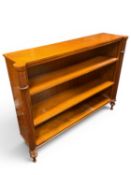 TWO ARTHUR BRETT BOOKCASES, tall mahogany with five adjustable plate glass shelves, 171 (h) x 91 (w)