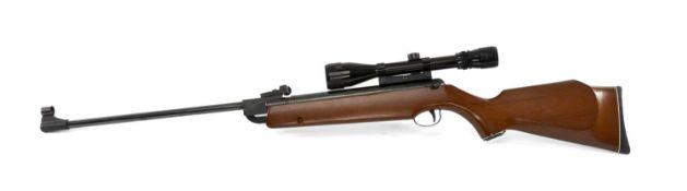 WEBLEY & SCOTT .22 AIR RIFLE, break barrel, serial No. 760357, with telescopic sight Provenance: