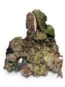 ASSORTED CAMOUFLAGE NYLON & CANVAS RUCKSACKS, camo clothing, flak jacket, etc. (approx. 15)