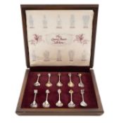 THE QUEEN'S BEASTS SPOONS, limited edition (1339/2500) sterling silver set in presentation case,