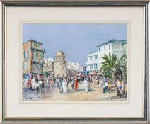 DORIS E. CRICHTON (British, 20th century) watercolour - entitled 'The Medina Sousse, Tunisia', 28
