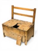 RARE FRENCH BEECH BOÎTE À SEL SALT BOX, early 19th century, 83 (h) x 74 (w) x 48cms (d)