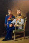 COLLECTION OF PAINTINGS & OTHER ITEMS RELATING TO THE ROMANOVS, to include an acrylic oil on