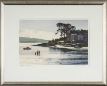 ‡ ROB PIERCY (b. 1946) colour print - 'Borth y Gest', signed and titled in pencil, 27 x 39cms
