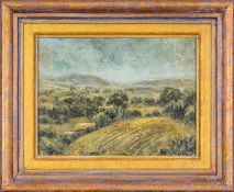‡ KARL ROBINSON BRAY oil on canvas - entitled verso 'Landscape', monogrammed 'KRB' lower right, 22.5