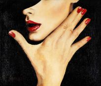 ‡ TRISHA LAMBI (Australian, b. 1962) oil on canvas - entitled verso 'Sharp Relief', signed lower