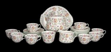 MINTON HADDON HALL CHINA TEA SERVICE Provenance: private collection Cheshire