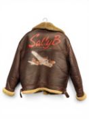 MODERN 'SALLY B' LEATHER FLYING JACKET (large) Provenance: deceased estate Wirral