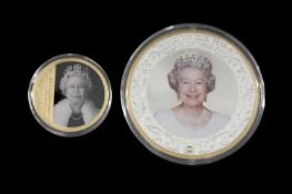 ELIZBETH II GOLDEN JUBILEE COMMEMORATIVE PICTORIAL MEDALLION, and similar pictorial Diamond