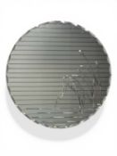 ART DECO STYLE CIRCULAR WALL MIRROR, with etched heron design, 76cms (diam.) Provenance: private