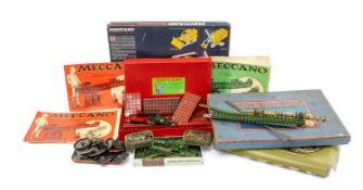 ASSORTED POST-WAR MECCANO, including aeroplane constructor set No. 1 with elements of No. 2, later