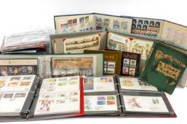 LARGE COLLECTION OF STAMPS, British and European, and Royal Mail First Day Covers in folders