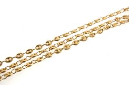 GOLD ANKH CHAIN NECKLACE, indistinctly marked, testing as 18ct gold, with an unmarked bolt-ring