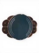 ART DECO STYLE TWO-TONE WALL MIRROR, with cloud shaped edges, 51 x 71cms Provenance: private