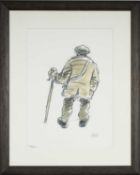 ‡ SIR KYFFIN WILLIAMS RA (1918-2006) limited edition (204/350) colour print - farmer on Curwen