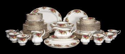ROYAL ALBERT OLD COUNTRY ROSES TABLEWARE, approx. 66 pieces Provenance: private collection Cheshire