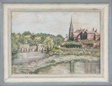 C.M. MAURICE JONES gouache - entitled verso 'In Sheltered Veil (Llangollen)', signed lower right, 26