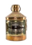 SCANDINAVIAN COPPER SHIP'S LANTERN, Bagbord (portside), 54cms (h) Provenance: private collection