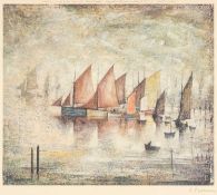 ‡ LAURENCE STEPHEN LOWRY RBA RA (British, 1887-1976) limited edition (of 850) print - Sailing Boats,