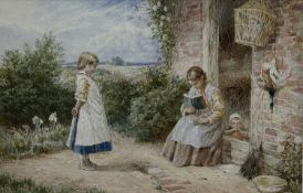 ATTRIBUTED TO MYLES BIRKET FOSTER RWS (British, 1825-1899) watercolour - A Captivating Story, 29 x