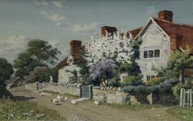 JOHN MCDOUGAL (1851-1945) watercolour - 'Mary Arden's Cottage, Wilmcots, Warwickshire', signed and
