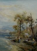 THOMAS MILES RICHARDSON (British, 1813-1890) watercolour - 'Isola Madre, Maggiore', signed and dated
