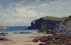 JOHN MCDOUGAL (British, 1851-1945) watercolour - 'Trearddur Bay, Holyhead', signed and dated 1920,