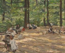 MAX LIEBERMANN, OR CIRCLE OF LIEBERMANN (German, 1847-1935) oil on canvas – Berlin gardens,