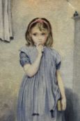 MONOGRAMMIST C.T.R. watercolour - studious pupil, signed with a monogram, 27 x 18cms Provenance: