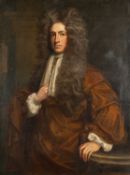 MANNER OF JOHN RILEY (English, 1646-1691) oil on canvas - three quarter length portrait of a