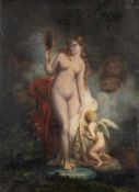 MANNER OF ADOLF ALEXANDER DILLENS (Belgian, 1821-1877) oil on canvas - Psyche Contemple sa Beaute