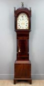 EARLY 19TH CENTURY MAHOGANY 8-DAY MOON PHASE LONGCASE CLOCK, Thomas Williams of Axbridge, 11.5