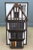 ROBERT STUBBS TUDOR STYLE FOUR BEDROOM DOLL'S HOUSE, four rooms (no staircase), magnetic panels with