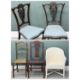 OFFERED WITH LOT 13 - VINTAGE CHAIRS, including a pair of elegant parlour chairs with upholstered - Image 1 of 5