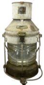 VINTAGE ANCHOR MAST HEAD LAMP, Seahorse GB, No. 75549, 50cms (h) Provenance: private collection